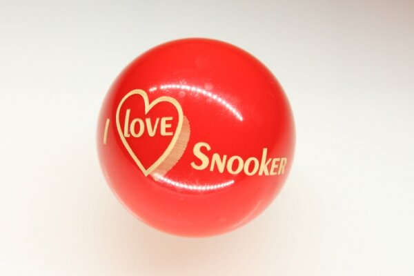 Snooker - Kugel mit Motiv "I love Snooker" ca. Ø52,5mm